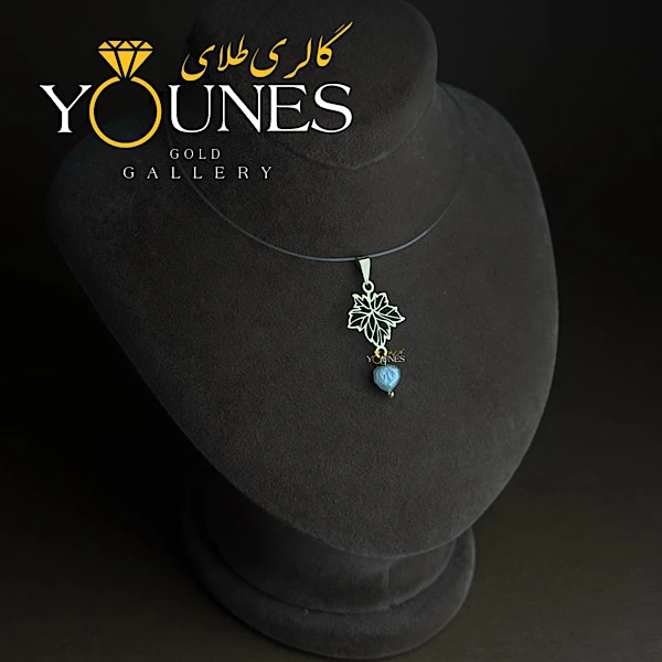 آویز طلا برگ مو مرواریدی